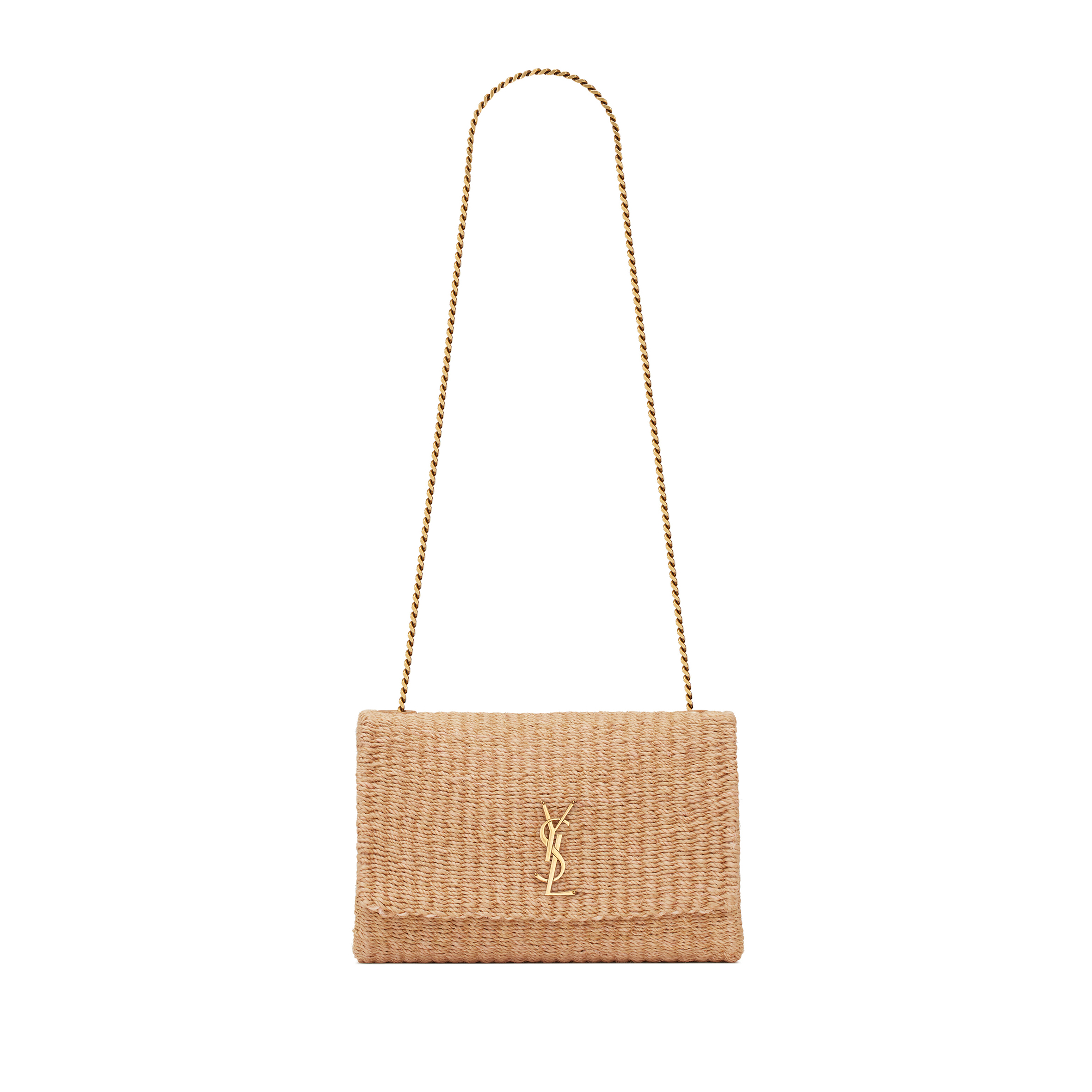 YSL KATE MEDIUM SUPPLE IN RAFFIA 580065FABK39551 (28.5*20*6cm)